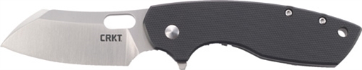 Picture of CRKT Pilar Large 2.67" Folding Plain Satin 8Cr14MoV SS Blade/Black G10/SS Handle Includes Pocket Clip 5315G