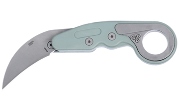 Picture of Columbia River Knife & Tool Provoke, Folding Knife, 2.47" Hawkbill Blade, AUS 8 Blade Steel, 7.19" Overall Length, Stonewash Finish, Silver, Green Grivory Handle, Liner Lock 4041GR