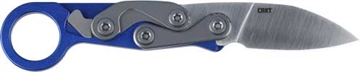 Picture of Columbia River Knife & Tool Provoke EDC, Folding Knife, Kinematic Opening, Plain Edge, 2.56" Drop Point, Aluminum Handle, D2 Steel, Satin Finish, Blue Handle, Silver Blade 4050