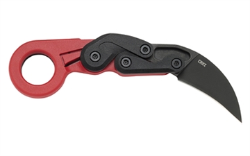 Picture of Columbia River Knife & Tool Provoke Red, Folding Knife, Plain Edge, 1.4116 Steel Blade, Stonewash Finish, Red Grivory Handle, 2.47" Blade Length, Liner Lock 4041R 794023404142