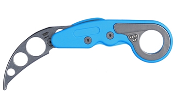 Picture of Columbia River Knife & Tool Provoke Trainer, Folding Knife, Kinematic Opening, Non-Sharpened, 2.48" Blade, Grivory Handle, 420J2 Steel, Blue Handle, Silver Blade 4041T 794023404159