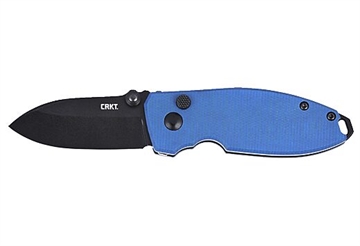 Picture of CRKT SQUID 2.2" FINE EDGE BLUE/BLACK BUTTON LOCK D2 2474BD