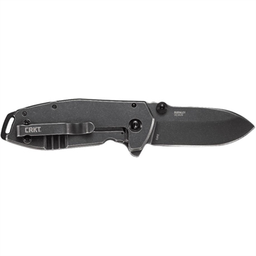 Picture of Columbia River Knife & Tool Squid, Folding Knife/Assisted, Silver, Plain Edge, Drop Point, 2.37" Blade, Stonewashed Finish, 8Cr14MoV Steel, Black 2CR13 Stainless Handle 2493