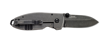 Picture of Columbia River Knife & Tool Squid Black Stonewash, 2.16" 8Cr13MoV Blade, Folding Knife, Plain Edge, Black Stonewashed Finish, Stainless Steel Handle 2490KS