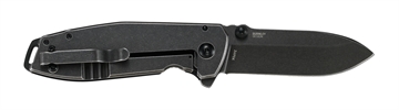 Picture of CRKT SQUID XM 2.95" Folding Drop Point Plain Black Stonewashed D2 Steel Blade/Black G10/SS Handle Includes Pocket Clip 2495K