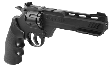 Picture of Crosman Vigilante, 177 Pellet, 5.9" Barrel, Black Finish, Synthetic Stock, Semi Automatic, CO2, 435 Feet Per Second CCP8B2