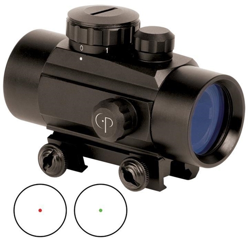 Picture of Crosman Center Point Red/Green Dot with Integral Picatinny Mount - 1x30mm 3 MOA - Matte 72601