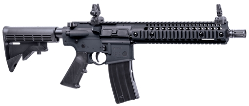 Picture of Crosman Full Auto R1 Air Rifle CO2 177 25rd Shot Black Black Receiver Black 6 Position Stock CFAR1B