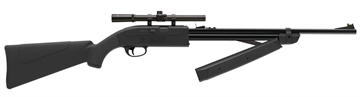 Picture of Crosman Legacy 1000 Air Rifle Pump 177 Black Rifled Steel Barrel, Black Receiver, Black Fixed All Weather Stock, Crossbolt Safety, Includes 4x15mm Scope CLGY1000KT