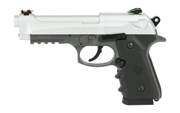 Picture of Crosman Mako CO2 Powered Blowback BB Pistol, Semi Automatic, Silver Metal Slide and Steel Barrel, 20 Round Drop Out Magazine, Fiber Optic Sights, 450 Feet Per Second CM9B