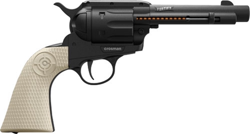Picture of Crosman Fortify, CO2 Pistol, .177BB, 330FPS, 5" Barrel, Matte Finish, Black, White Plastic Grips, 18 Round BB Capacity CR45