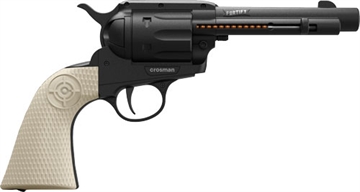 Picture of Crosman Fortify, CO2 Pistol, .177BB, 330FPS, 5" Barrel, Matte Finish, Black, White Plastic Grips, 18 Round BB Capacity CR45