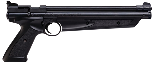 Picture of Crosman American Classic Pump Pistol 177 1rd Rifled Steel Barrel, Fixed Front/Adjustable Rear Sights, Black Polymer Grips, Crossbolt Safety P1377