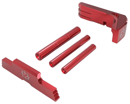 Picture of Cross Armory 3 Piece Upgrade Kit Glock 43 Red Aluminum CRG43SOKRD