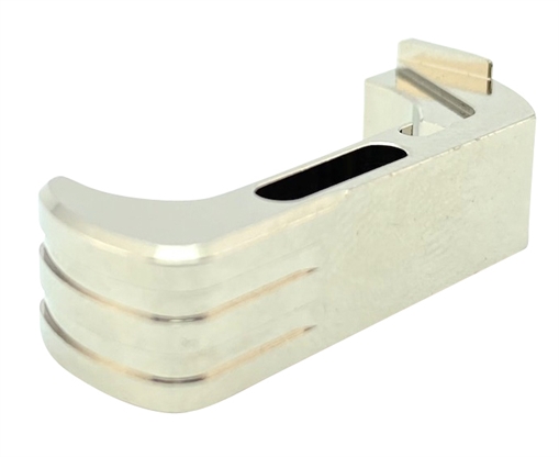 Picture of Cross Armory Mag Catch Extended Compatible w/Glock Gen4-5 Silver Anodized Aluminum CRG5MCSV