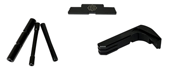 Picture of Cross Armory 3 Piece Kit Extended Compatible w/ Glock 17/19/26/34 Gen5 Black Steel/Aluminum CRG5OKBK