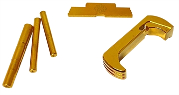 Picture of Cross Armory 3 Piece Kit Extended Compatible w/ Glock 17/19/26/34 Gen5 Gold Anodized Steel/Aluminum CRG5OKGD