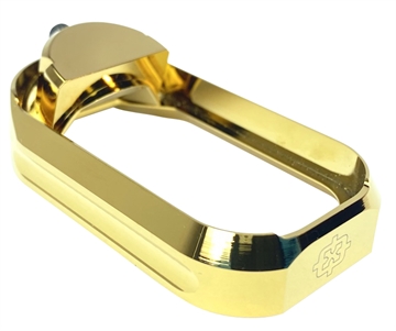 Picture of Cross Armory Flared Magwell Compatible w/Glock Gen1-3 Gold Anodized Aluminum CRGFMWGD