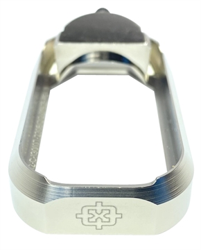 Picture of Cross Armory Flared Magwell Compatible w/Glock Gen1-3 Silver Anodized Aluminum CRGFMWSV