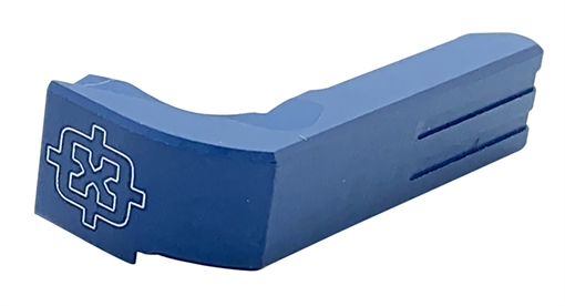 Picture of Cross Armory Mag Catch Extended Compatible w/Glock Gen1-3/P80 Blue Anodized Aluminum CRGMCBL