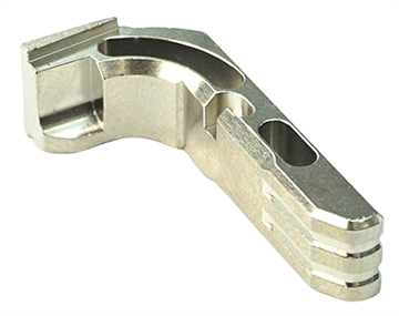 Picture of Cross Armory Mag Catch Extended Glock Gen1-3/P80 Silver Anodized Aluminum CRGMCSV
