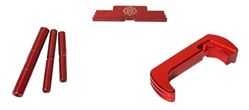 Picture of Cross Armory 3 Piece Kit Extended Compatible w/Glock Gen1-3 Red Anodized Steel/Aluminum CRGOKRD