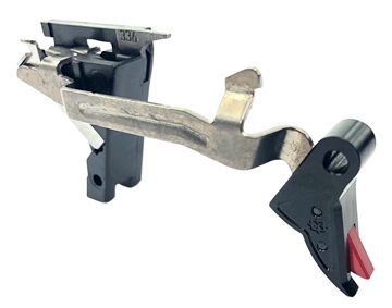 Picture of Cross Armory Drop In Flat Trigger w/ 3.50 lbs Draw Weight & Black/Red Finish CRGTDI
