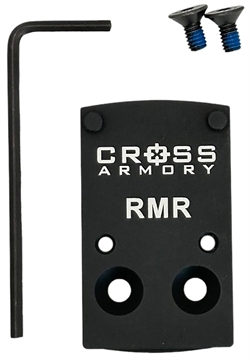 Picture of Cross Armory Adapter Plate Black Oxide Aluminum Compatible w/ RMR Optics CRRMADAPTER