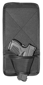 Picture of Crossfire Shooting Gear The Defender Bedside Size OSFA Black Ballistic Nylon Ambidextrous CRFDFNDSA1
