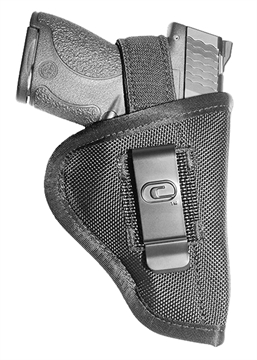 Picture of Crossfire Shooting Gear The Undercover IWB/OWB Size 03 Black Ballistic Nylon Belt Clip Fits Compact 3-3.50" Barrel Ambidextrous CRFTUSA1C3