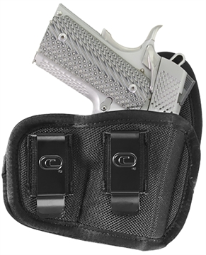 Picture of Crossfire Shooting Gear The Vigor IWB Size 01 Black Ballistic Nylon Double Belt Clip Fits Micro Fits 1-1.50" Barrel Right Hand CRFVIGRSA1M1R