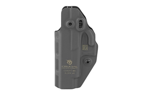 Picture of Crucial Concealment Covert IWB, Inside Waistband Holster, Ambidextrous, Kydex, Black, Fits Glock 48 1044