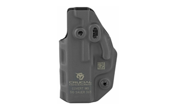 Picture of Crucial Concealment Covert IWB, Inside Waistband Holster, Ambidextrous, Kydex, Black, Fits Sig P365 1021