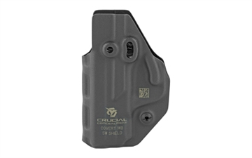 Picture of Crucial Concealment Covert IWB, Inside Waistband Holster, Ambidextrous, Kydex, Black, Fits S&W Shield 9/40 1025