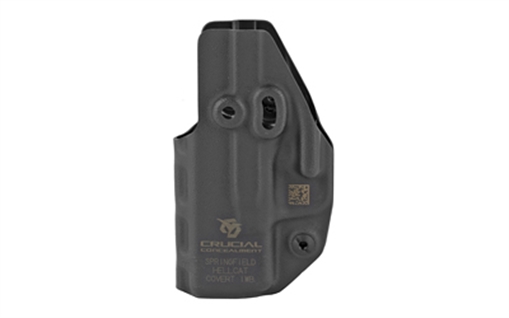 Picture of Crucial Concealment Covert IWB, Inside Waistband Holster, Ambidextrous, Kydex, Black, Fits Springfield Hellcat 1112