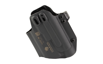 Picture of Crucial Concealment Covert IWB, Inside Waistband Holster, Ambidextrous, Kydex, Matte Finish, Black, Universal Fit with Streamlight TLR-1/TLR-1 HL 1400