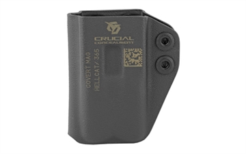 Picture of Crucial Concealment Covert Mag, Inside Waistband Mag Pouch, Ambidextrous, Kydex, Black, Fits Springfield Hellcat/Sig Sauer P365 Magazines 1039 810015550397