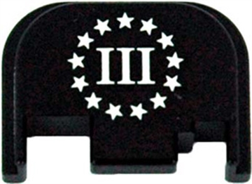 Picture of CRUX ORDNANCE BACK PLATE 3% FLAG FITS GLOCK 43! CG059B3