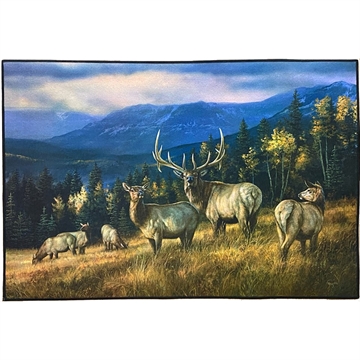 Picture of Custom Printed Rugs Custom Printed Rug Autumn Gold Elk AGELK