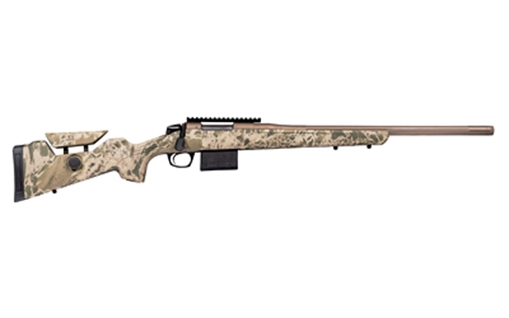 Picture of CVA Cascade Varmint Hunter, Bolt Action Rifle, 22-250 Remington, 22" Threaded Barrel, 5/8x24, Cerakote Finish, Smoked Bronze, Synthetic Stock, Realtree Hillside Camo, 20 MOA Picatinny Rail, 1 Magazine, 10 Rounds CR4038