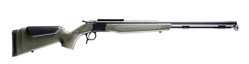Picture of CVA Optima 50 Cal 26" Black Nitride Fluted Barrel, 0 MOA Picatinny Rail, Black Steel Receiver, Fixed OD Green Synthetic Stock PR2048NM