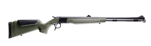 Picture of CVA Optima 50 Cal 26" Black Nitride Fluted Barrel, Black Nitride Drilled & Tapped Steel Receiver, Fixed OD Green Synthetic Stock, Fiber Optic Sights PR2048N