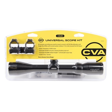 Picture of CVA SCOPE KIT W/MEDIUM MOUNTS 3-9X40 KONUS BALLISTIC RETICLE AA2008 043125020089