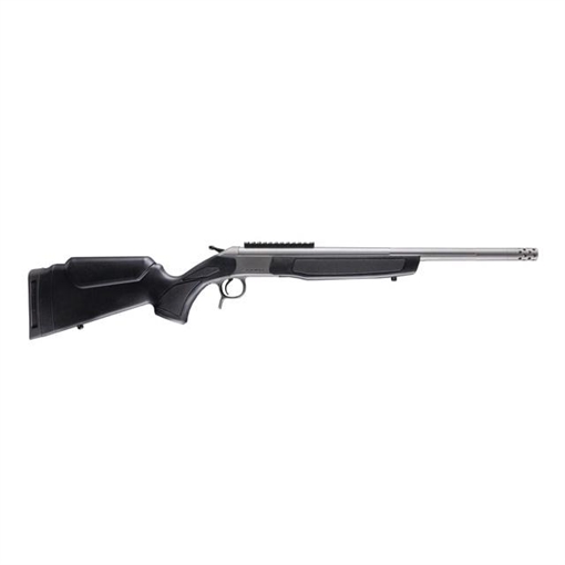 Picture of CVA Scout Gen 3, Take-Down, Single Shot Rifle, 360 Buckhammer, 20" Threaded Barrel, Stainless Steel Finish, Synthetic Stock, Black, Ambidextrous, Scope Rail, Muzzle Brake, 1 Round CR4440S