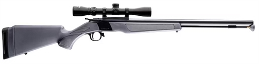 Picture of CVA Wolf w/Optic 50 Cal 24" Blued Steel Barrel & Drilled & Tapped Steel Receiver, Fixed Stealth Gray Synthetic Stock, KonusShot 3-9x32mm PR2119SCP