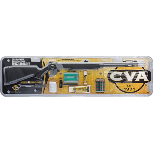 Picture of CVA Wolf V2 50 Cal 209 Primer 24" Matte Stainless Barrel/Rec Black Synthetic Stock Includes Outfit Clam Package PR2117SVP