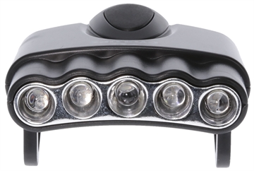 Picture of Cyclops Orion 5-LED Hat Clip Light Black 27 Lumens White LED CYC-HCPACK-W