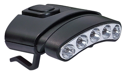 Picture of Cyclops Orion Tilt Hat Clip Light 30 Lumens Green/White LED Bulb Black Clip-On CYCHCDTWG
