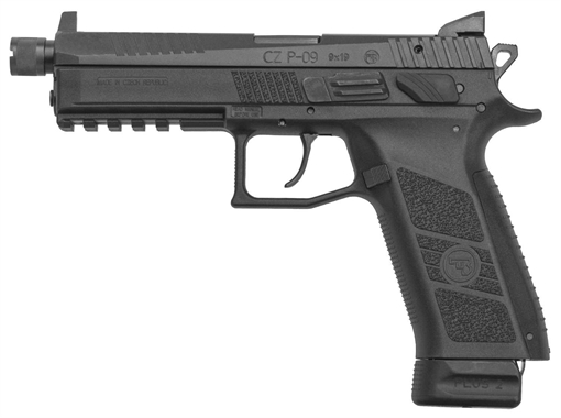 Picture of CZ P-09 HGA 9MM SUPPRESSOR READY 5.15" BLK HIGH NS 2/21R 91270