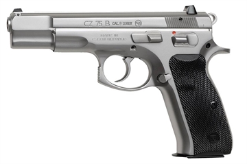 Picture of CZ 01108 CZ 75 9mm Luger Single/Double 4.60" 10+1 Black Synthetic Grip Stainless Steel Slide 806703011080